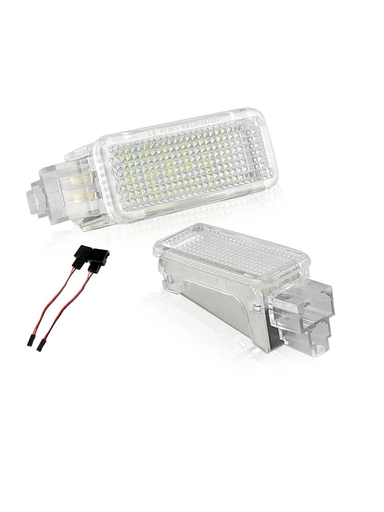 2x Car LED Courtesy Door Projector Trunk Boot Footwell Luggage Light For Audi A2 A3 A4 A6 TT Q5 For VW Passat B5 B6 Golf 6 Jetta