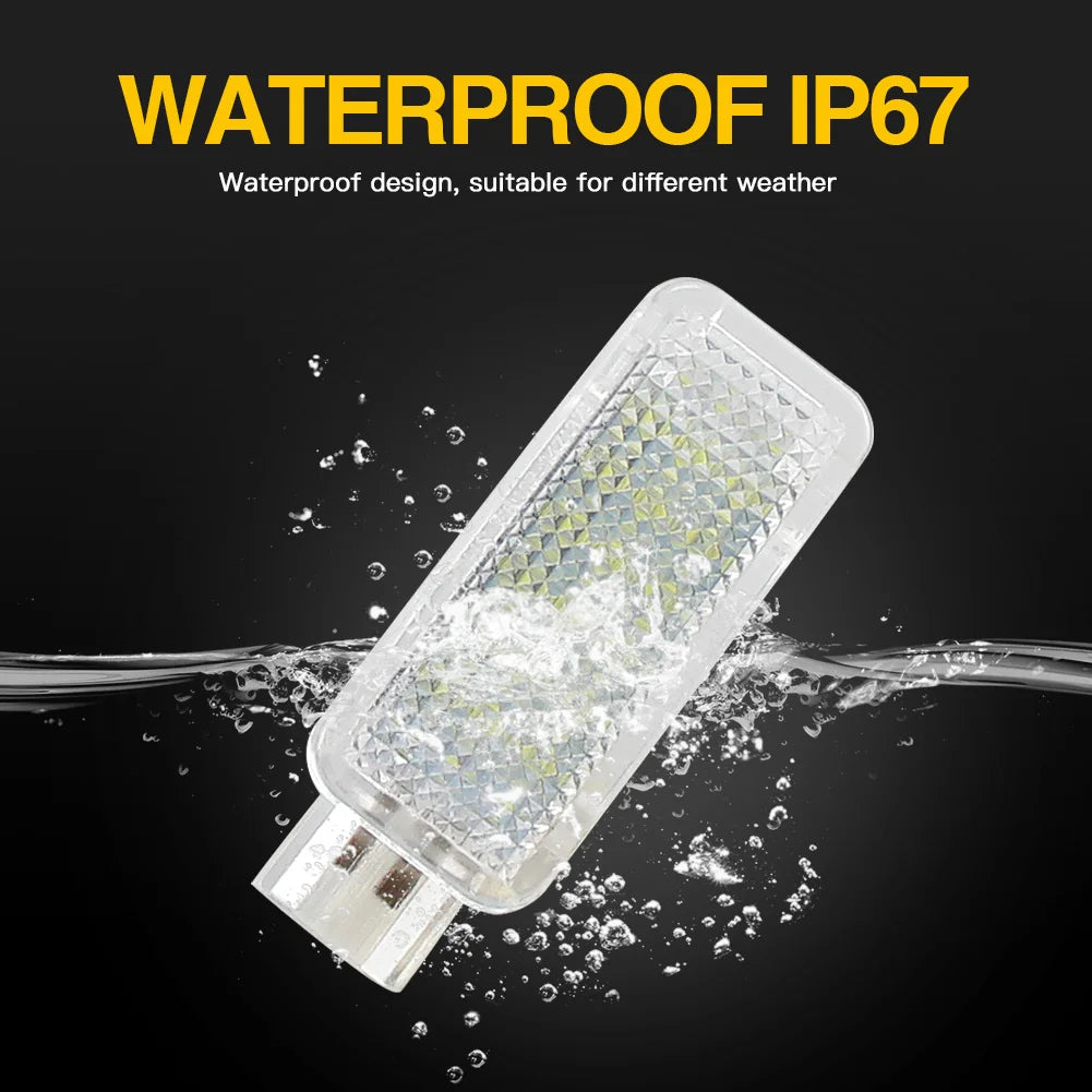 2x Car LED Courtesy Door Projector Trunk Boot Footwell Luggage Light For Audi A2 A3 A4 A6 TT Q5 For VW Passat B5 B6 Golf 6 Jetta