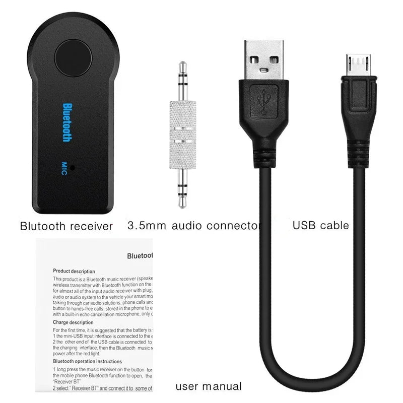 Bluetooth 5.0 2-in-1 Transmitter & Receiver β Wireless 3.5mm AUX Adapter for Car, TV, Headphones & Speakers (Hands-Free Calling)