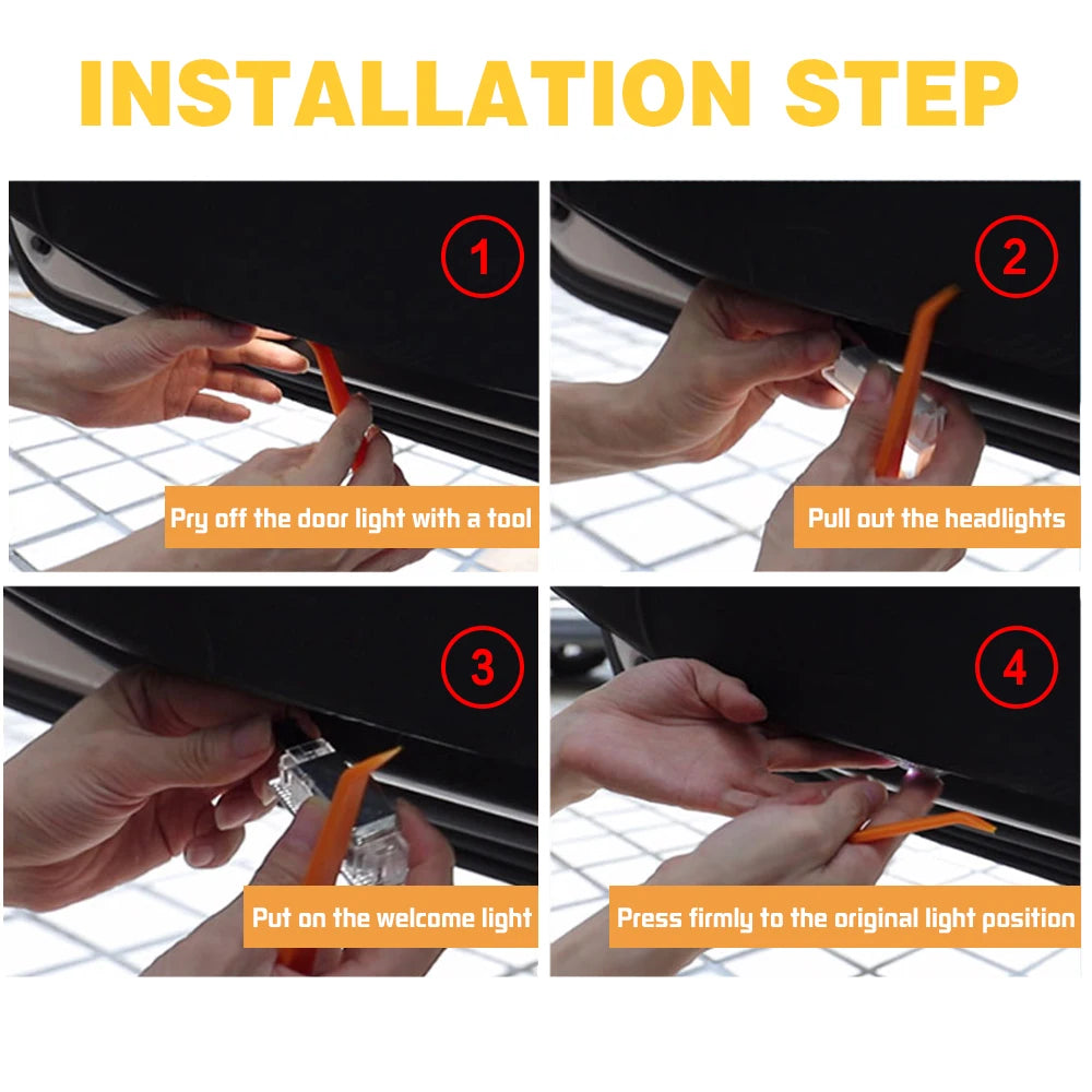 2x Car Door LED Projector Ghost Shadow Light – Compatible with Audi