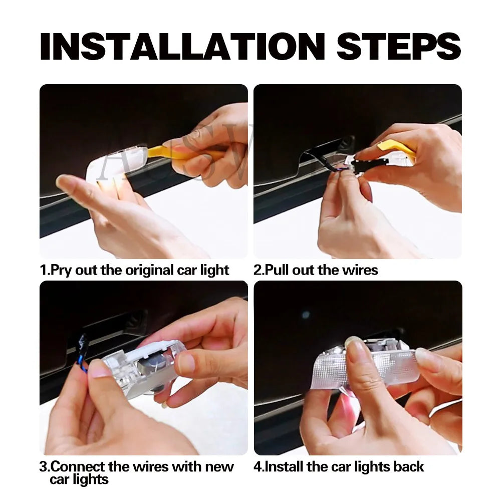 LED Car Door Logo Projector Welcome Ghost Shadow Lights For Lexus ES RX GX LS LX IS GS RC UX