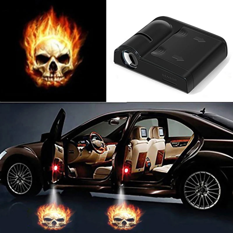 1PC Universal Car Door Logo Projector Light LED Welcome Courtesy Laser Lamp