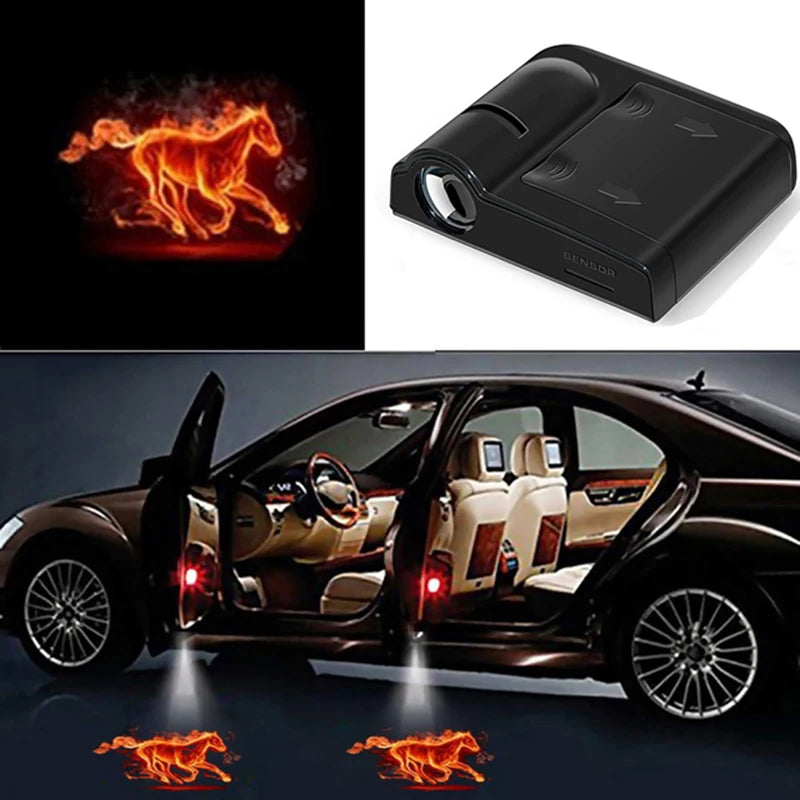 1PC Universal Car Door Logo Projector Light LED Welcome Courtesy Laser Lamp