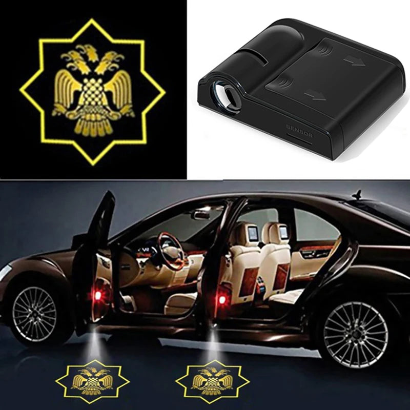 1PC Universal Car Door Logo Projector Light LED Welcome Courtesy Laser Lamp