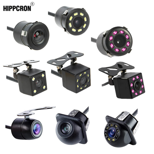 Hippcron Car Rear View Camera 4 LED Night Vision HD 170° Waterproof Reversing Parking Monitor