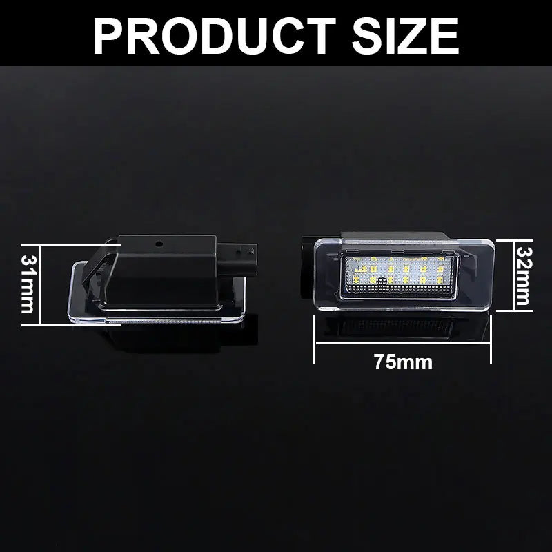 2Pc For Nissan Serena C27 2016 2017 2018 2019 2020 2021 Altima Suzuki Landy Dacia Duster LED License Number Plate Tag Light Lamp