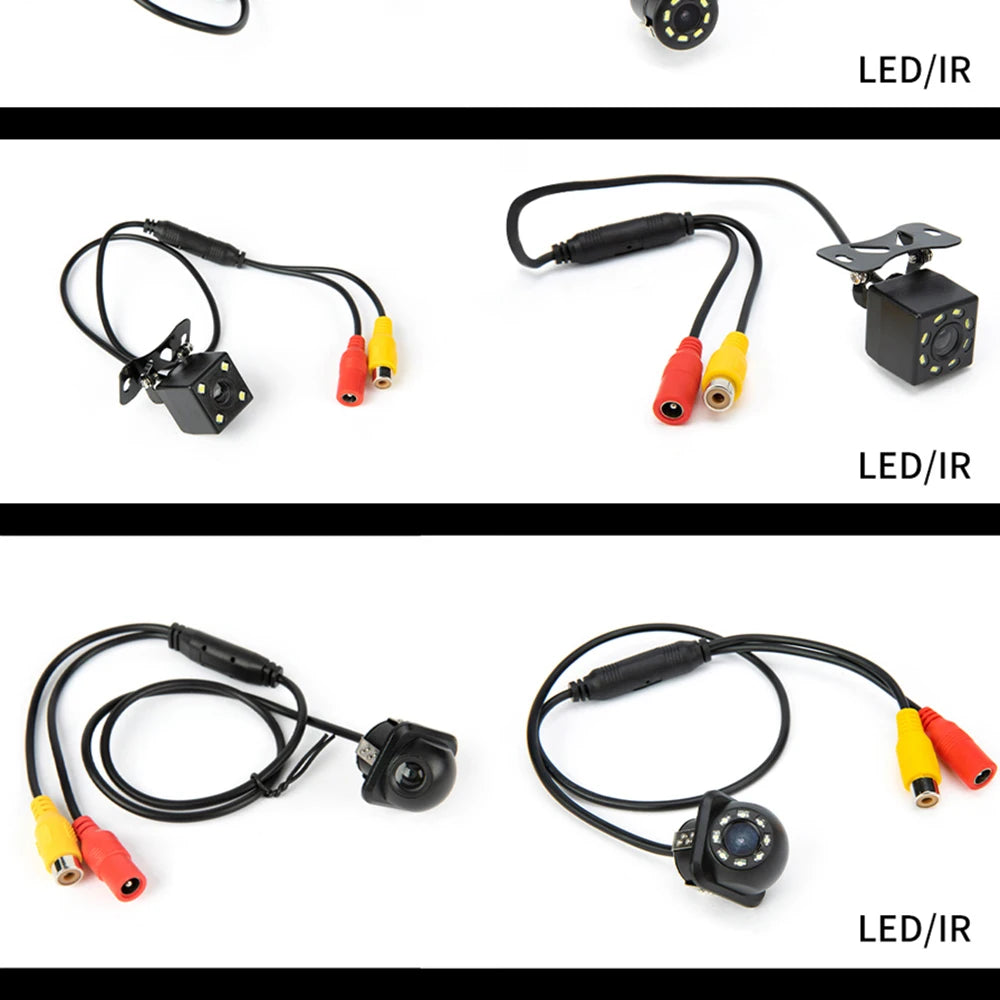 Hippcron Car Rear View Camera 4 LED Night Vision HD 170° Waterproof Reversing Parking Monitor