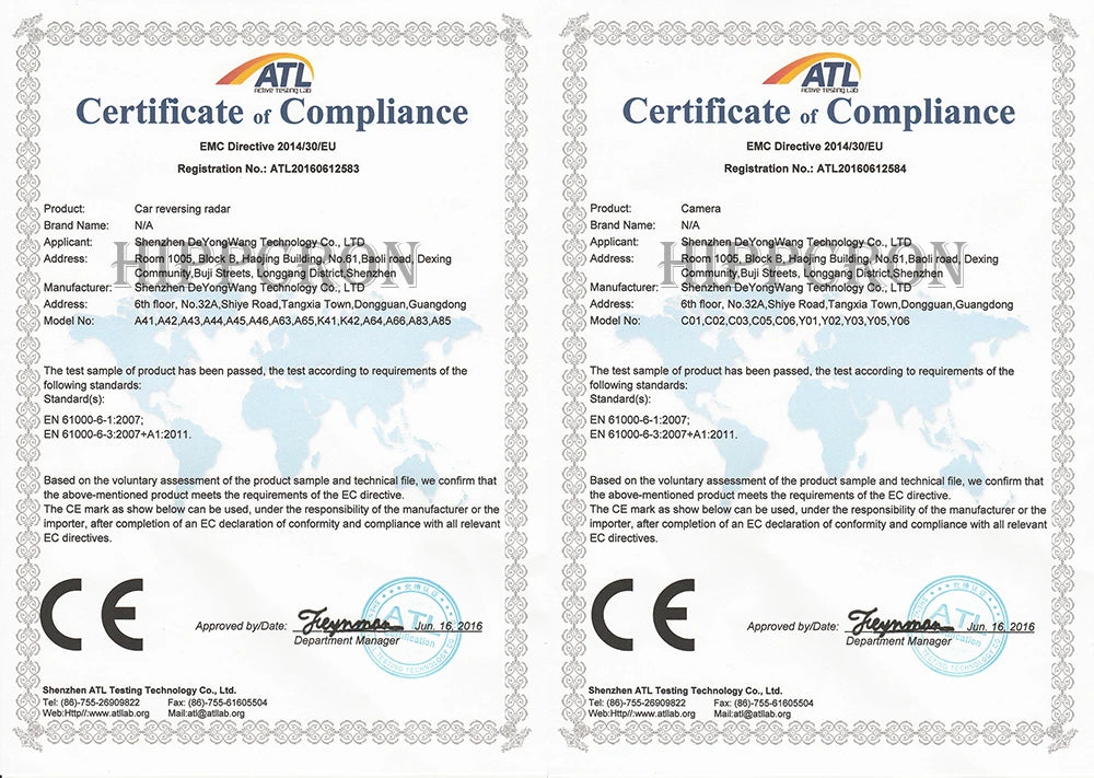 Hippcron Car Rear View Camera 4 LED Night Vision HD 170° Waterproof Reversing Parking Monitor