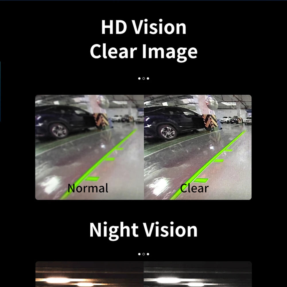 Hippcron Car Rear View Camera 4 LED Night Vision HD 170° Waterproof Reversing Parking Monitor