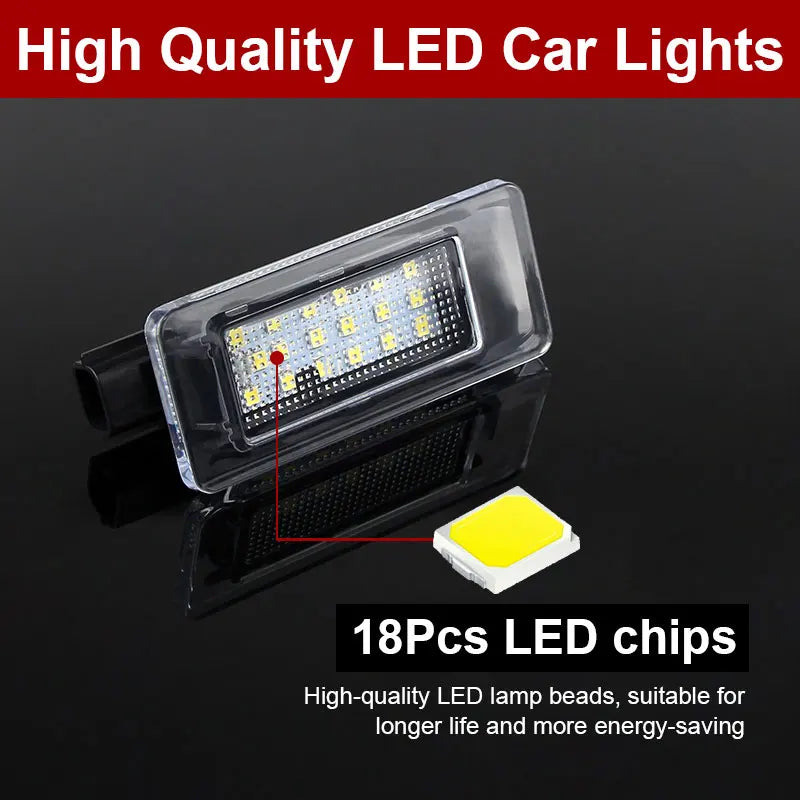 2Pc For Nissan Serena C27 2016 2017 2018 2019 2020 2021 Altima Suzuki Landy Dacia Duster LED License Number Plate Tag Light Lamp
