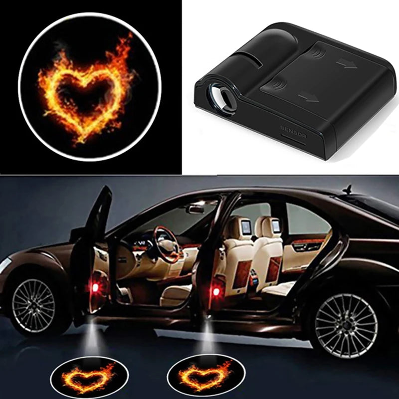 1PC Universal Car Door Logo Projector Light LED Welcome Courtesy Laser Lamp