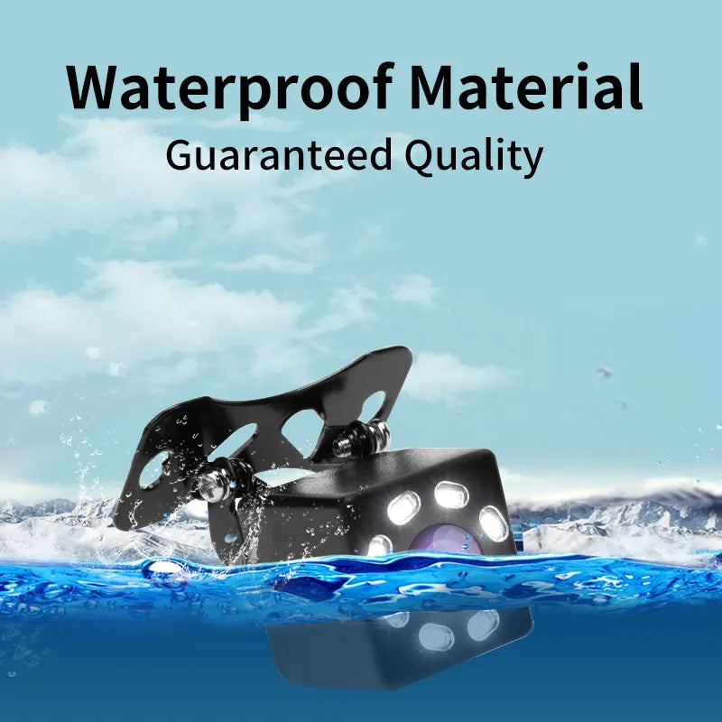 Hippcron Car Rear View Camera 4 LED Night Vision HD 170° Waterproof Reversing Parking Monitor