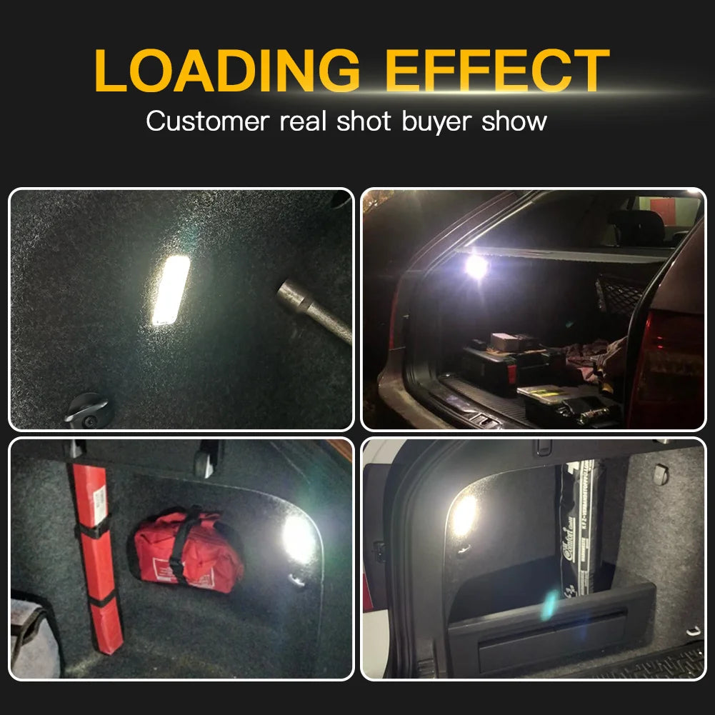 2x Car LED Courtesy Door Projector Trunk Boot Footwell Luggage Light For Audi A2 A3 A4 A6 TT Q5 For VW Passat B5 B6 Golf 6 Jetta