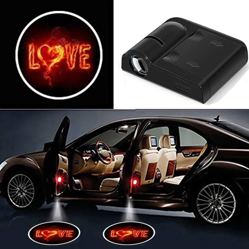 1PC Universal Car Door Logo Projector Light LED Welcome Courtesy Laser Lamp