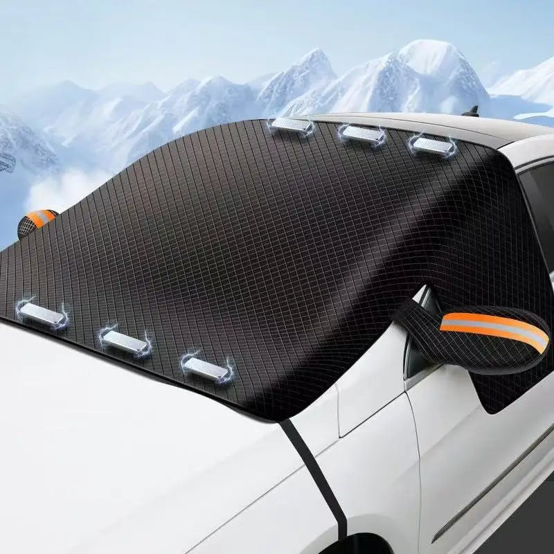 Thickened Magnetic Car Windshield Snow Cover Aluminum-Plated Oxford Cloth Sun & Frost Guard