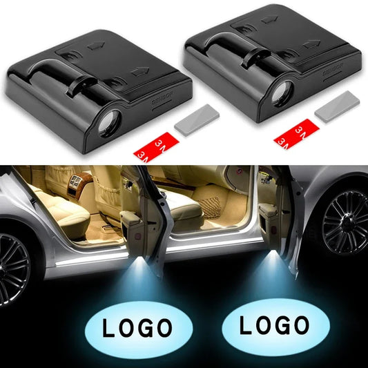 Wireless LED Car Door Welcome Logo Projector Ghost Shadow Lights Universal Accessories
