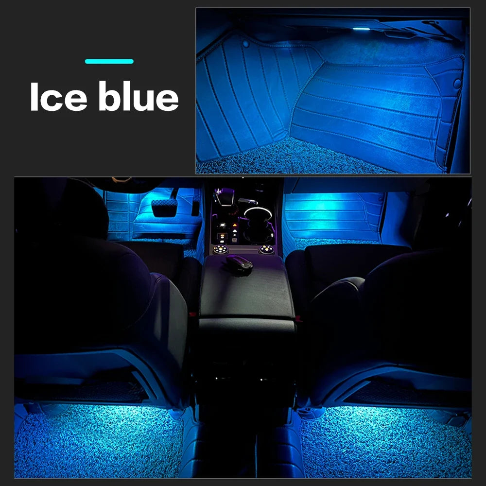 LED Car Footwell Lights for Audi – Ambient Interior Lighting Kit for A1 A3 A4 A5 A6 A7 A8 Q2 Q3 Q5 Q7 (Plug & Play Upgrade