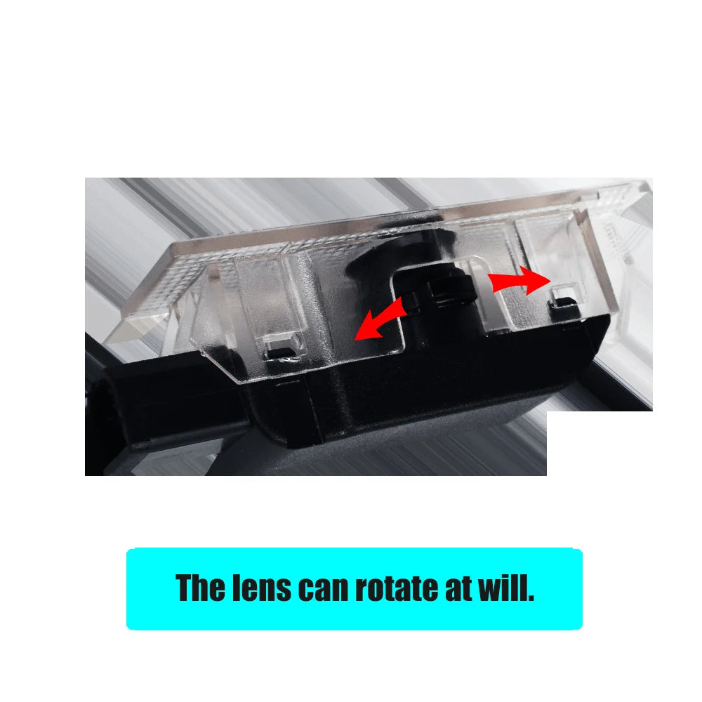 2PCS LED Car Door Logo Projector Courtesy Welcome Lights For Fiat 500X 500L Accessories