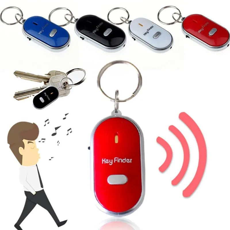 Mini Anti-Lost Whistle Key Finder – Flashing & Beeping Remote Locator for Keys, Bags, Wallets, Kids