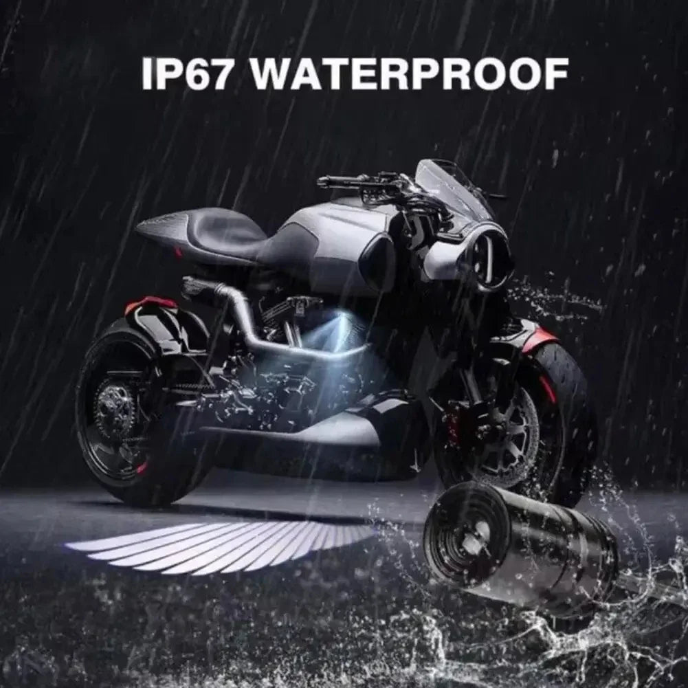 2PCS Motorcycle Angel wings LED projection light electric car street modification welcome decoration anti-collision laser light