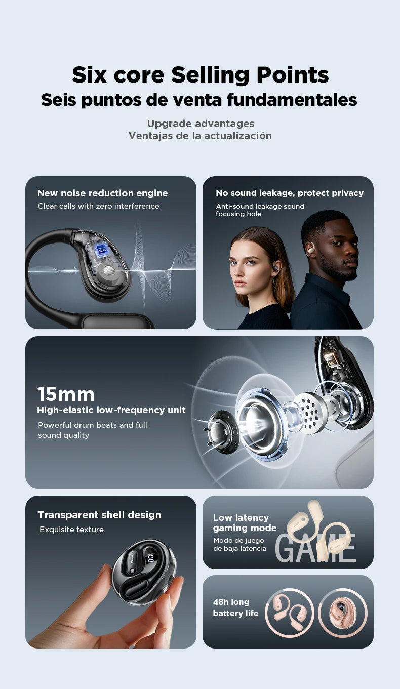 MINISO MS190 Smart Translator Bluetooth Earbuds – Waterproof, Wireless & AI Language Translation