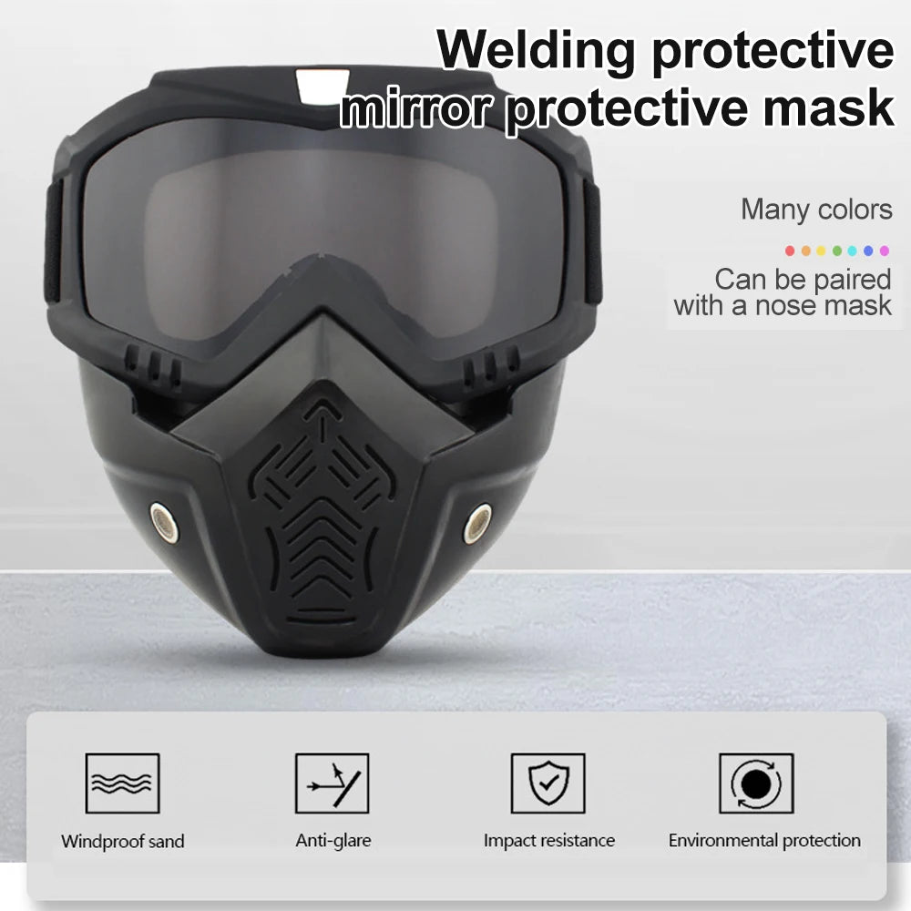 Automatic Safety Welding Mask Wrap Around Protection Flame Resistant Welding Helmet Goggles for Cutting Grinding for Tig Mig