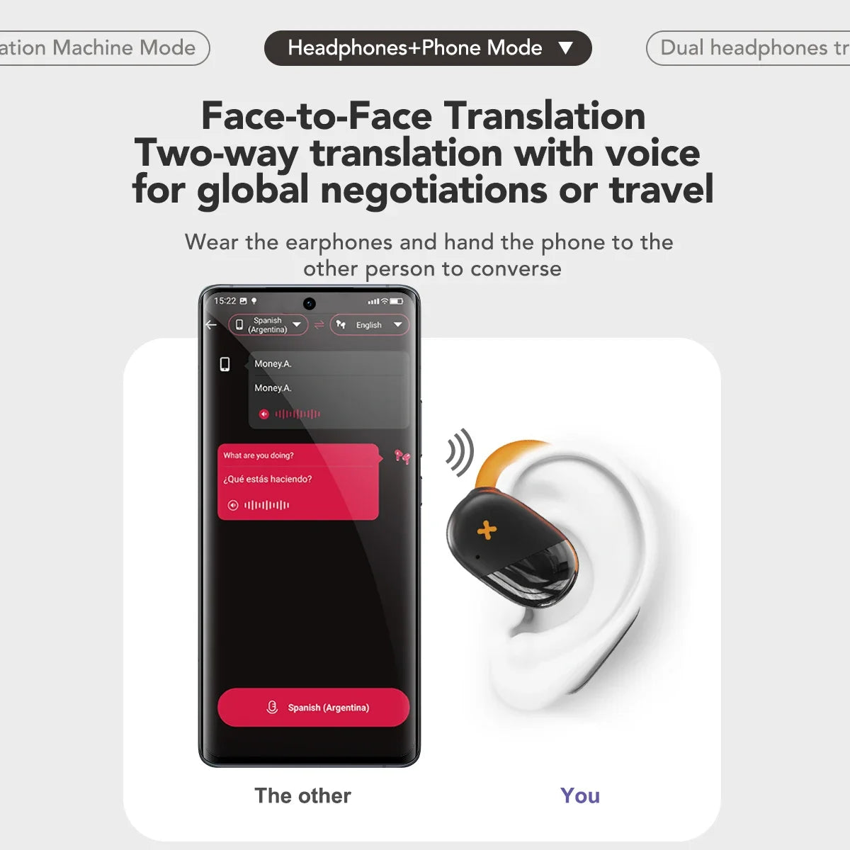 MINISO M99 Smart AI Translator Bluetooth Headphones – Real-Time Translation & EQ App Control