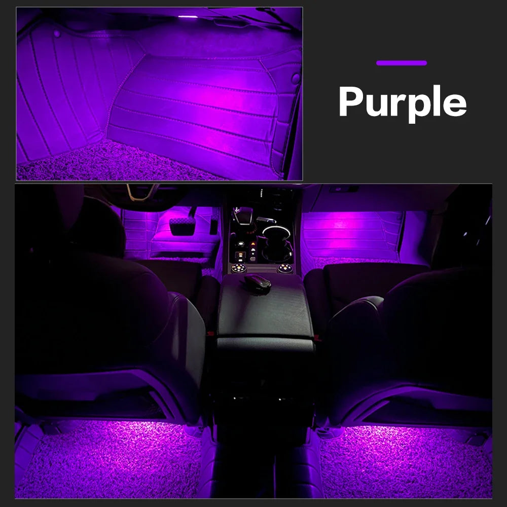 LED Car Footwell Lights for Audi – Ambient Interior Lighting Kit for A1 A3 A4 A5 A6 A7 A8 Q2 Q3 Q5 Q7 (Plug & Play Upgrade