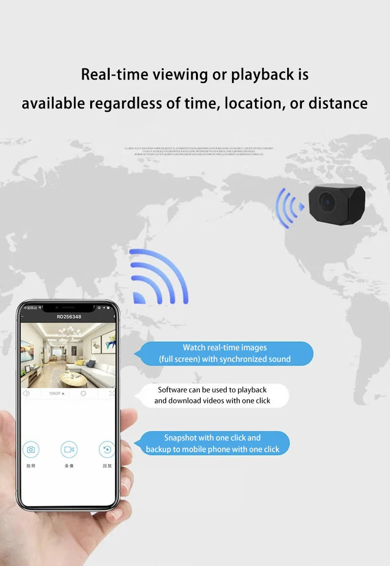 4K HD Mini WiFi Security Camera – Wireless IP Smart Surveillance Cam with Remote Monitoring & Motion Detection