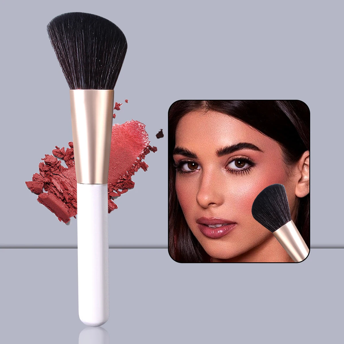 Angled Makeup Brush for Blush, Powder & Contour | Soft Face Brush