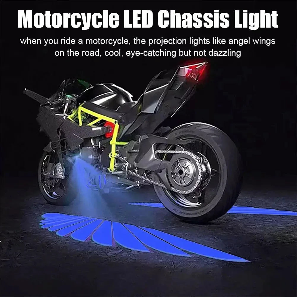 2PCS Motorcycle Angel wings LED projection light electric car street modification welcome decoration anti-collision laser light
