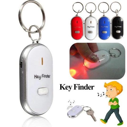 Mini Anti-Lost Whistle Key Finder – Flashing & Beeping Remote Locator for Keys, Bags, Wallets, Kids