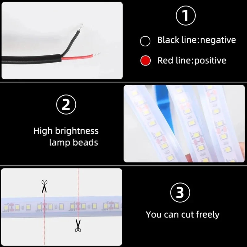 150cm LED Daytime Running Light Car Hood DRL Decorative Strip 12V Universal