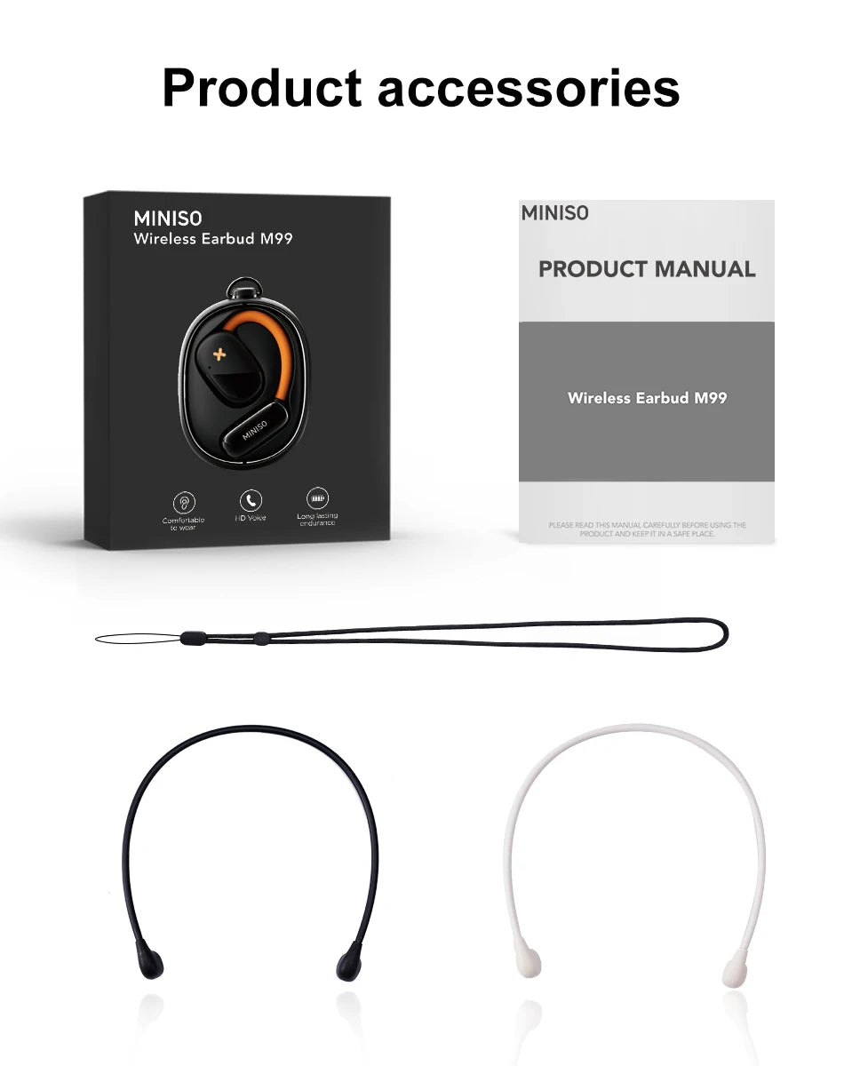 MINISO M99 Smart AI Translator Bluetooth Headphones – Real-Time Translation & EQ App Control