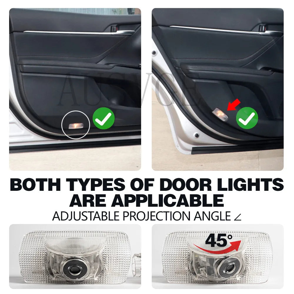LED Car Door Logo Projector Welcome Ghost Shadow Lights For Lexus ES RX GX LS LX IS GS RC UX