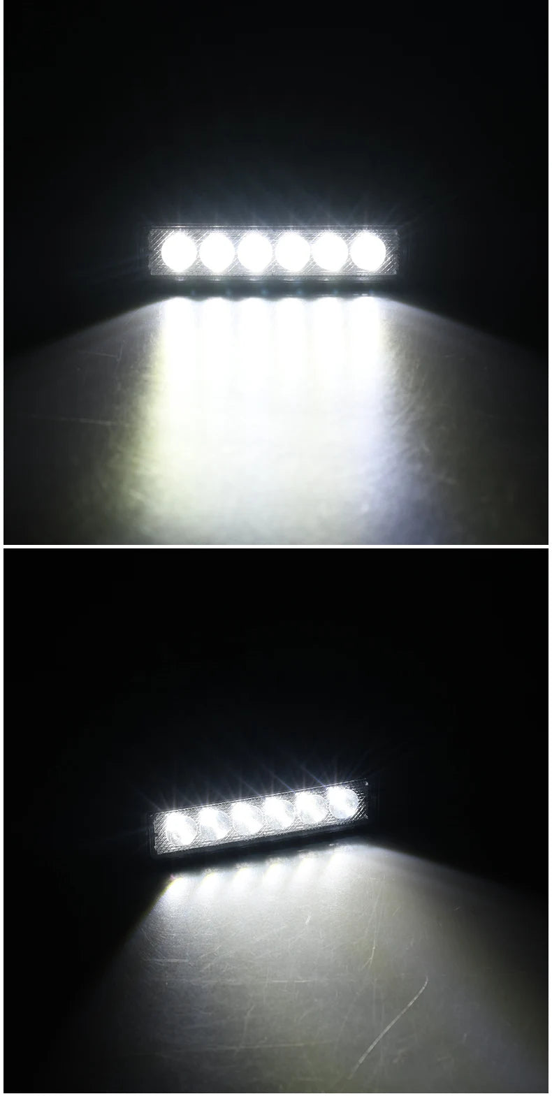 6 LED Car Work Light High Bright Spotlight Universal Offroad Automobile Truck Driving Fog Headlights DRL Driving Lamp 12V