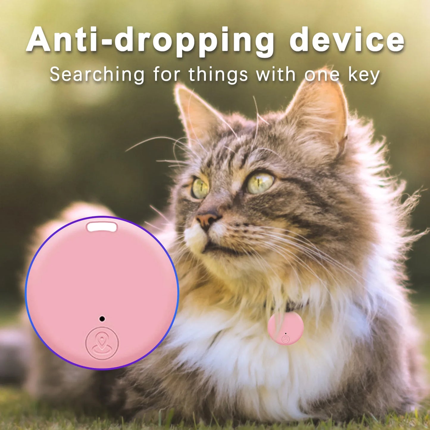 Mini GPS Bluetooth Tracker Key Finder Anti-Lost Smart Tag Locator for Pets Kids Wallet