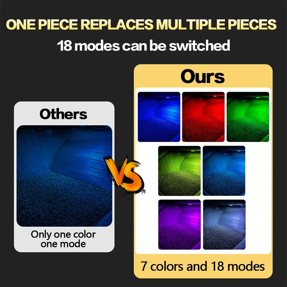 LED Car Footwell Lights for Audi – Ambient Interior Lighting Kit for A1 A3 A4 A5 A6 A7 A8 Q2 Q3 Q5 Q7 (Plug & Play Upgrade