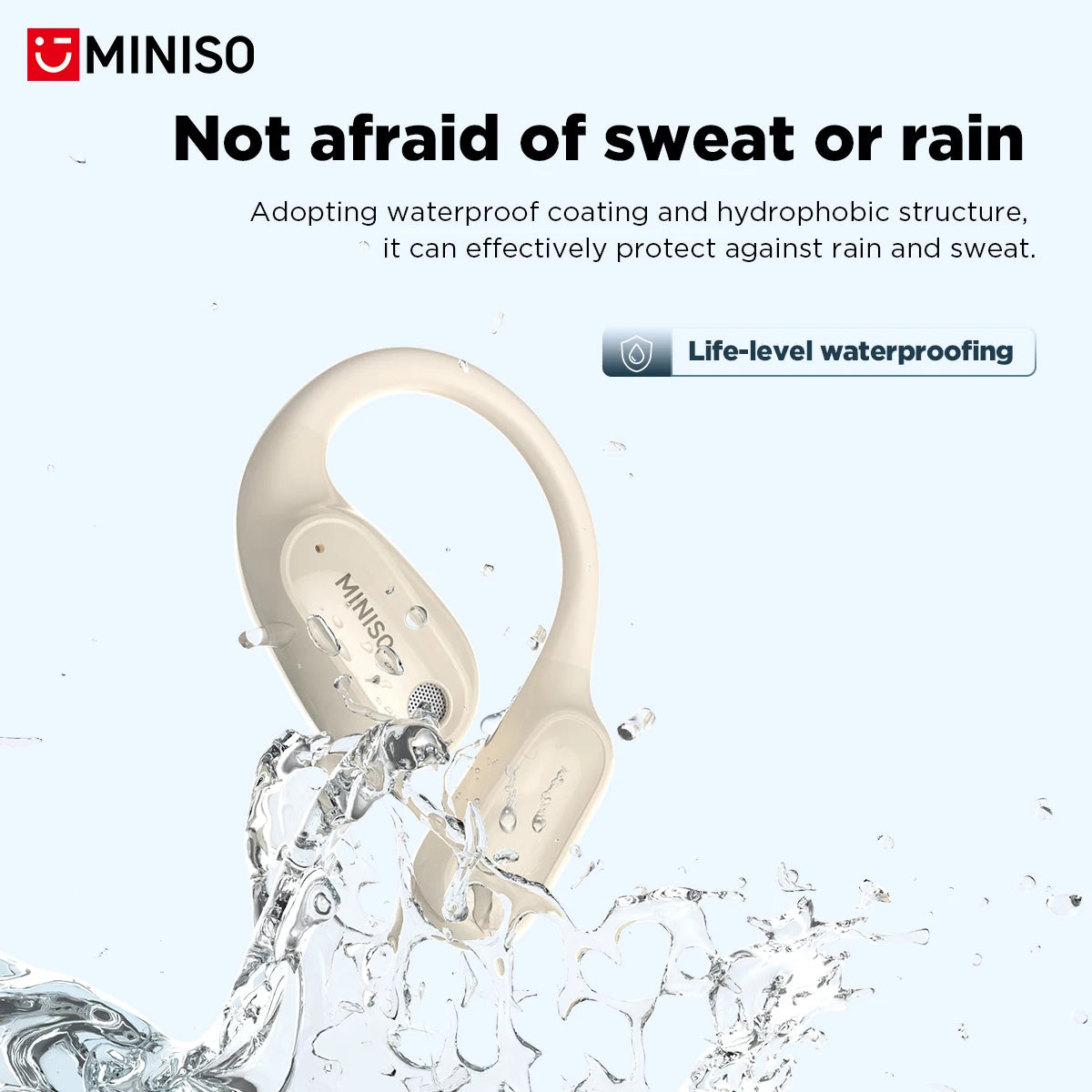 MINISO MS190 Smart Translator Bluetooth Earbuds – Waterproof, Wireless & AI Language Translation
