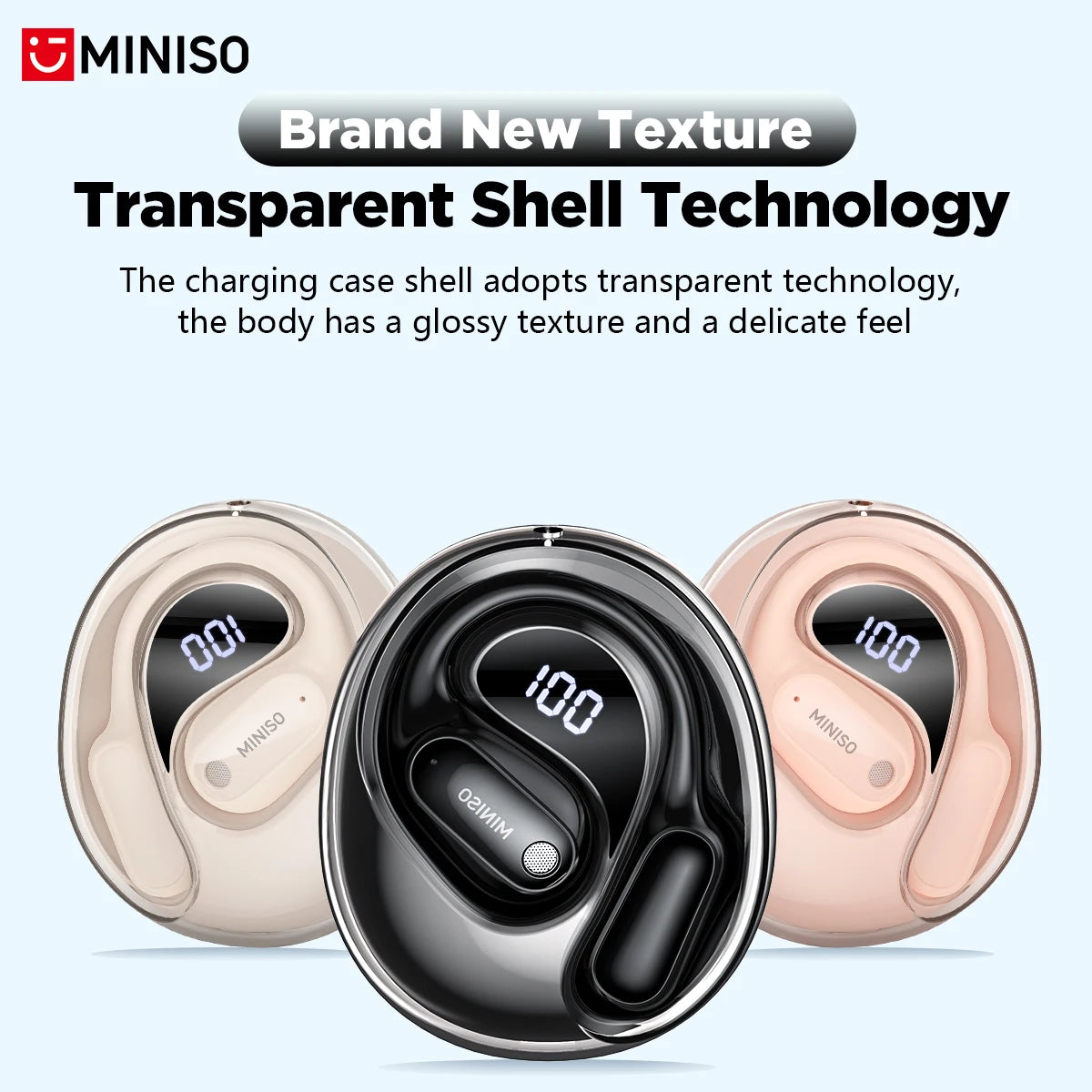MINISO MS190 Smart Translator Bluetooth Earbuds – Waterproof, Wireless & AI Language Translation