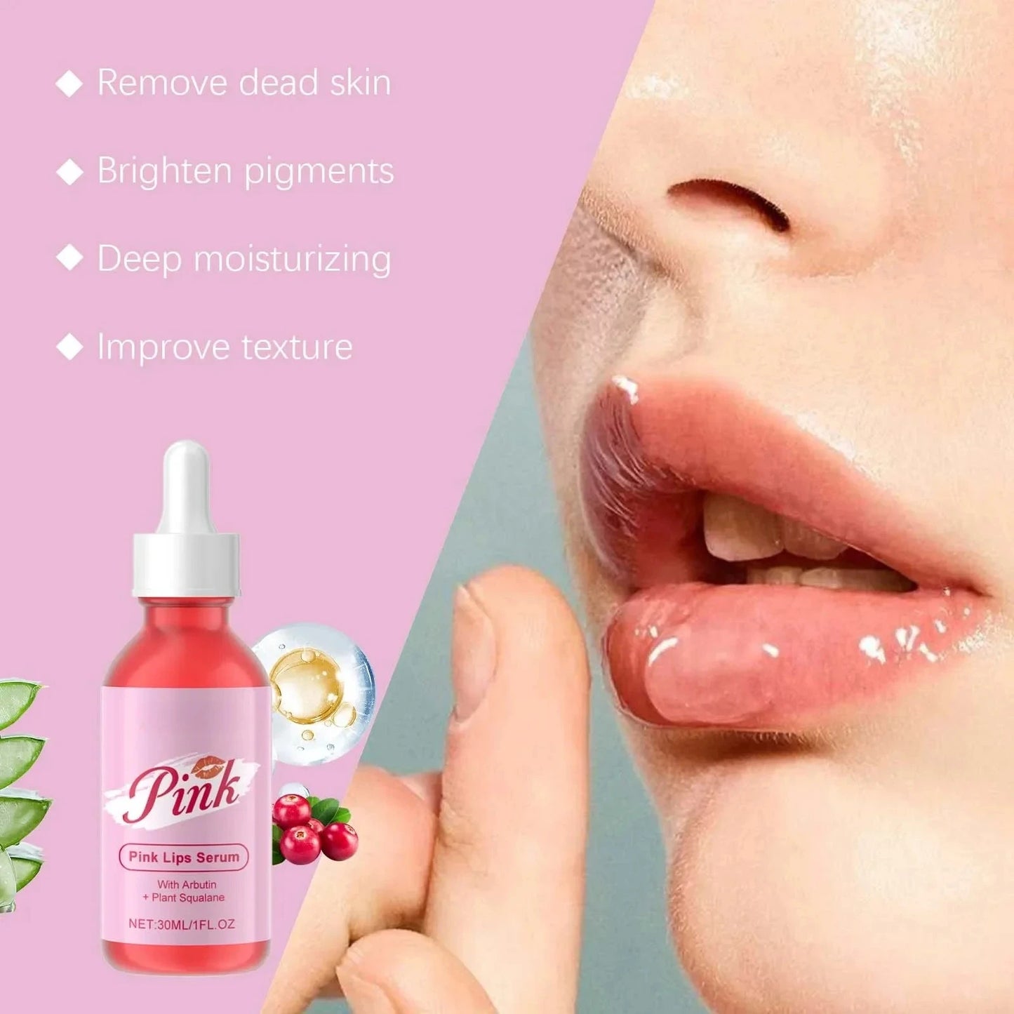 Instant Lip Plumper Gloss Serum | Hydrating Anti-Wrinkle Plumping Lip Oil