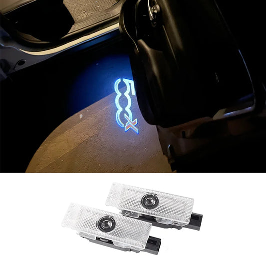 2PCS LED Car Door Logo Projector Courtesy Welcome Lights For Fiat 500X 500L Accessories