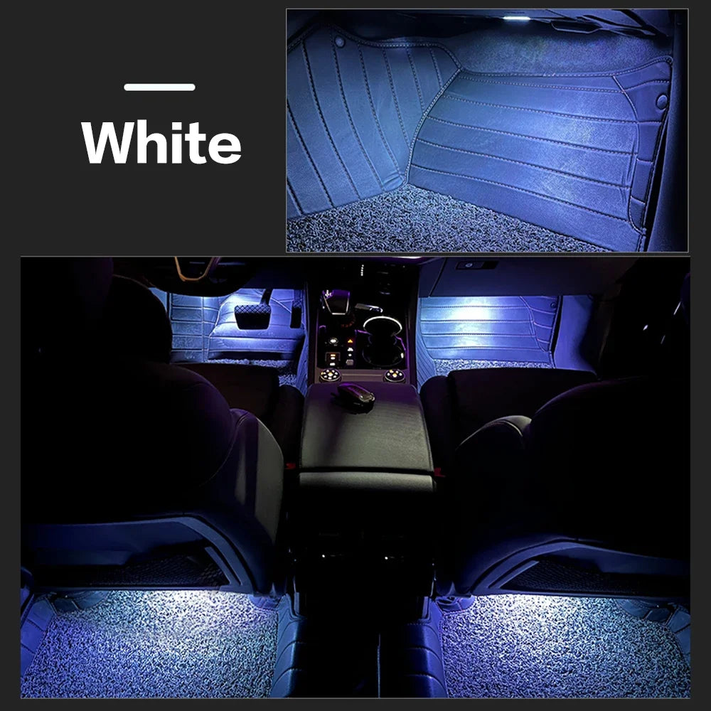 LED Car Footwell Lights for Audi – Ambient Interior Lighting Kit for A1 A3 A4 A5 A6 A7 A8 Q2 Q3 Q5 Q7 (Plug & Play Upgrade