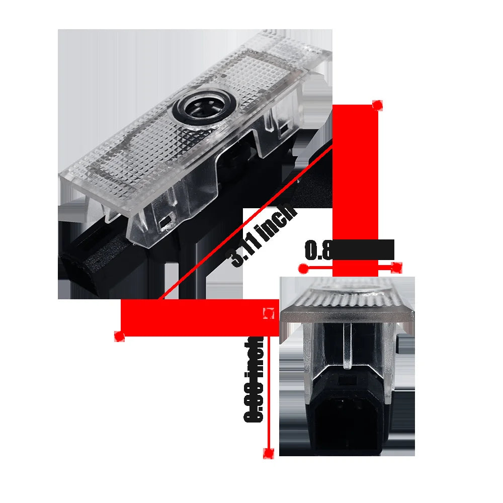 2PCS LED Car Door Logo Projector Courtesy Welcome Lights For Fiat 500X 500L Accessories