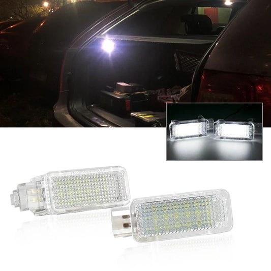 2x Car LED Courtesy Door Projector Trunk Boot Footwell Luggage Light For Audi A2 A3 A4 A6 TT Q5 For VW Passat B5 B6 Golf 6 Jetta