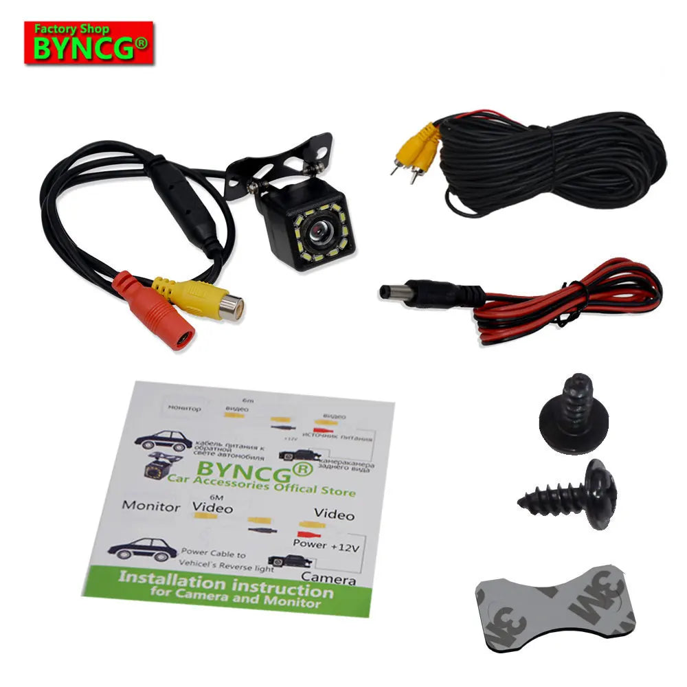 HD Car Rear View Camera Wide Angle Reverse Parking Waterproof Night Vision