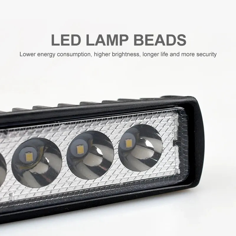 6 LED Car Work Light High Bright Spotlight Universal Offroad Automobile Truck Driving Fog Headlights DRL Driving Lamp 12V