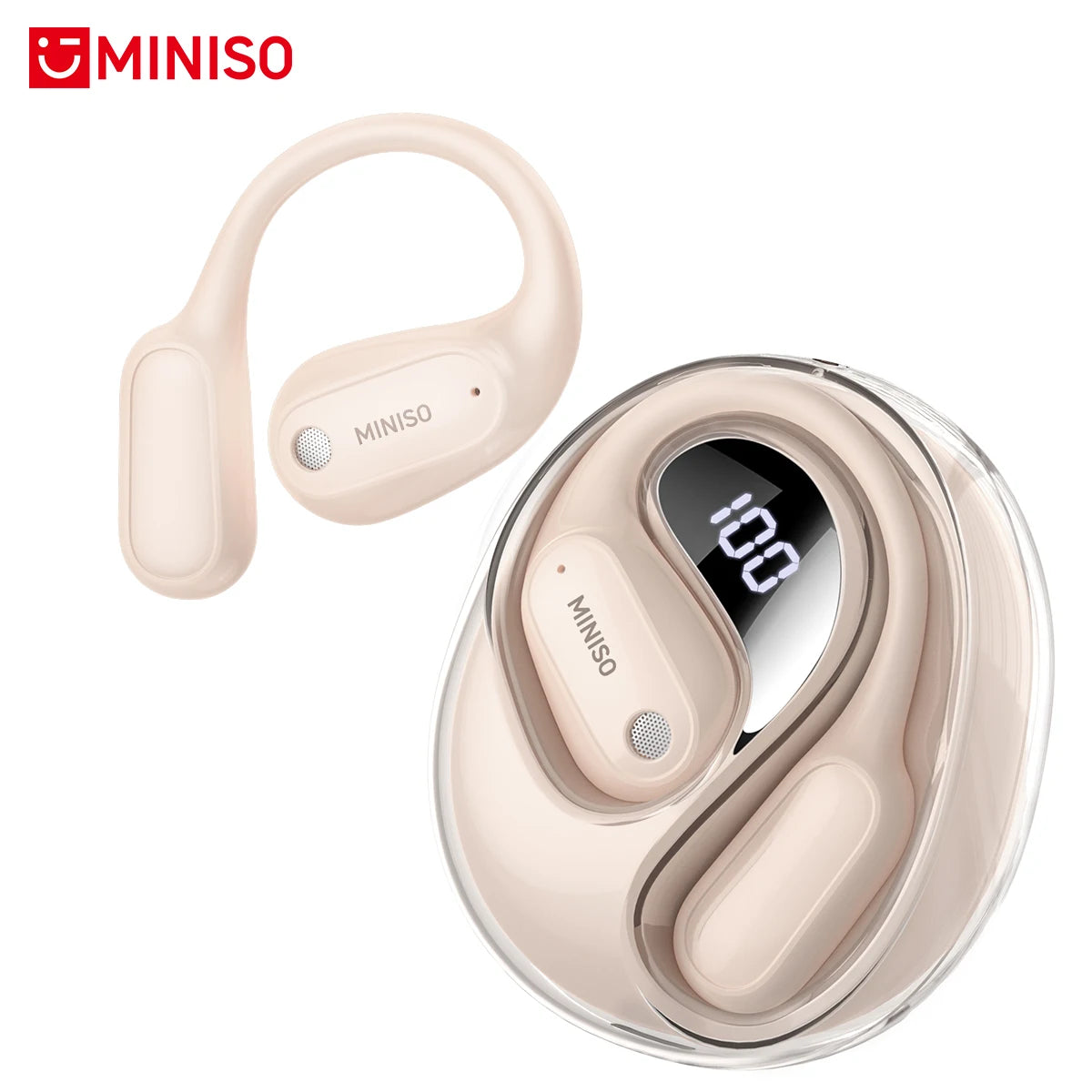 MINISO MS190 Smart Translator Bluetooth Earbuds – Waterproof, Wireless & AI Language Translation