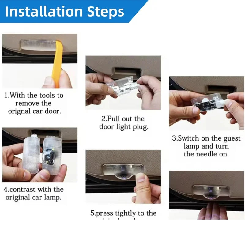 2PCS LED Car Door Logo Projector Welcome Lights For Lexus RX ES GX LS LX IS GS RC UX Series