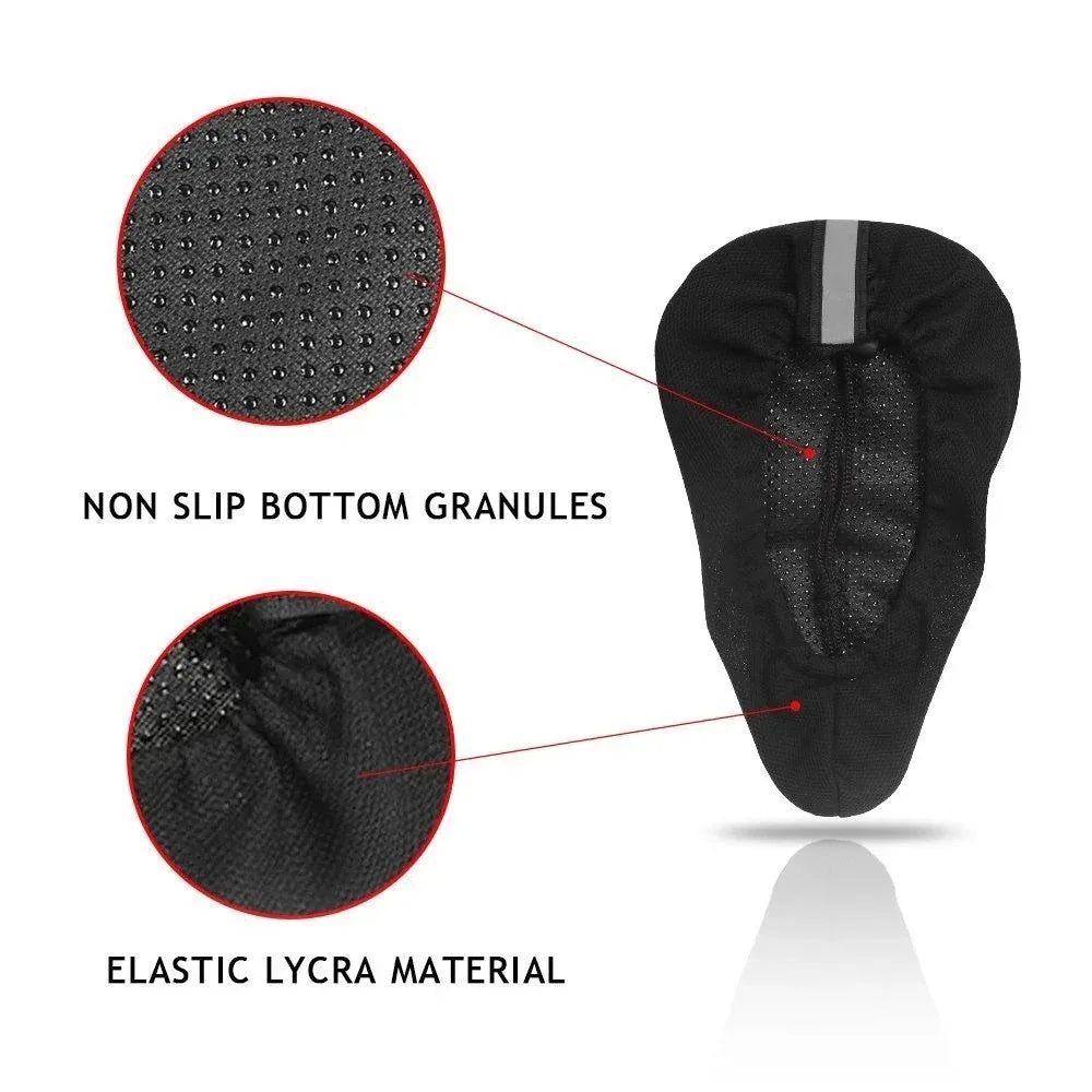 2025 3D Soft Bicycle Seat Cover – Thick Memory Foam Cushion, Breathable & Shock-Absorbing Bike Saddle for MTB & Road Bikes
